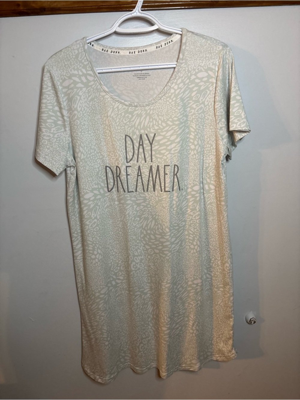 Rae Dunn Pale Mint Scoop Neck Tee Dress